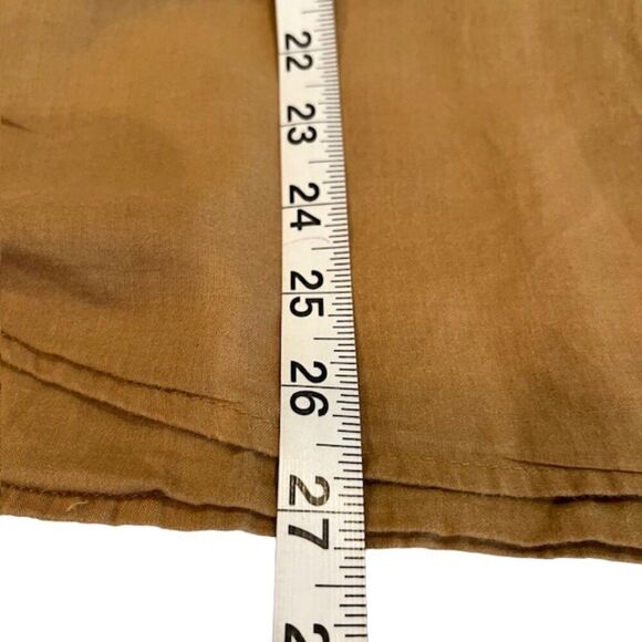 Nili Lotan Miles Blouse in Camel Tan Button Front Collar FOR REPAIR Size Medium - Picture 13 of 15